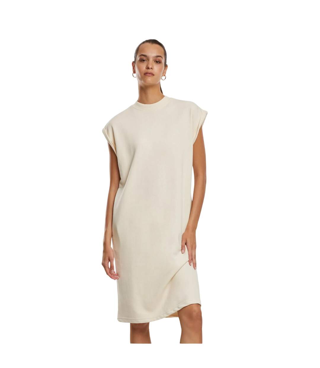 Womens/ladies Terrycloth Dress White Sand Urban Classics-1