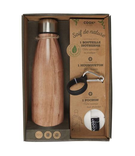 Coffret Bouteille Isotherme Conga 25cm Naturel