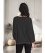 Pull femme manches 3/4 - Couleur noir - Col en pointe