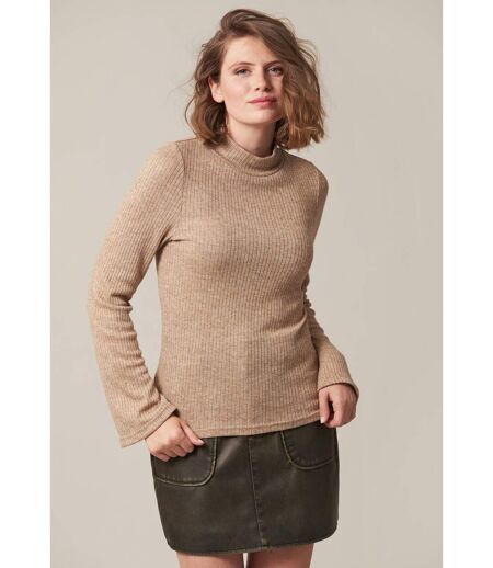 Pull femme à col montant et manches évasées LANEE