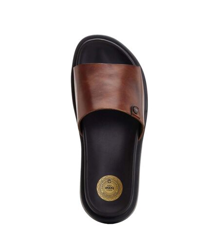 Base London Mens Harko Leather Sandals (Brown) - UTFS9946