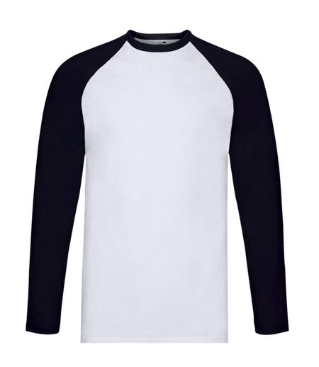 T-shirt Valueweight Homme Blanc Bleu Marine Sombre Fruit Of The Loom