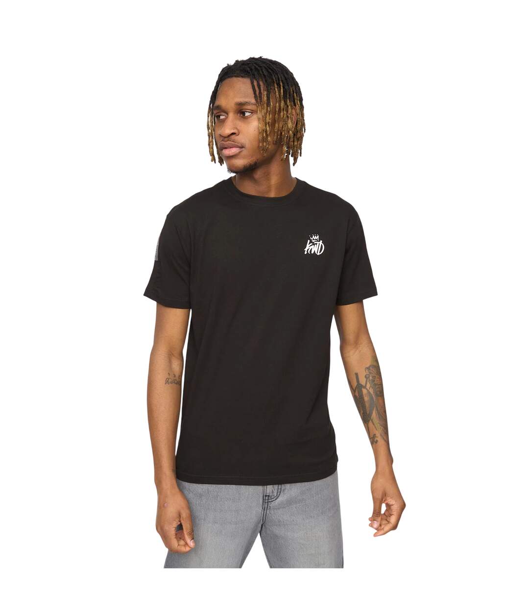 T-shirt Tapelny Homme Noir Kings Will Dream-2