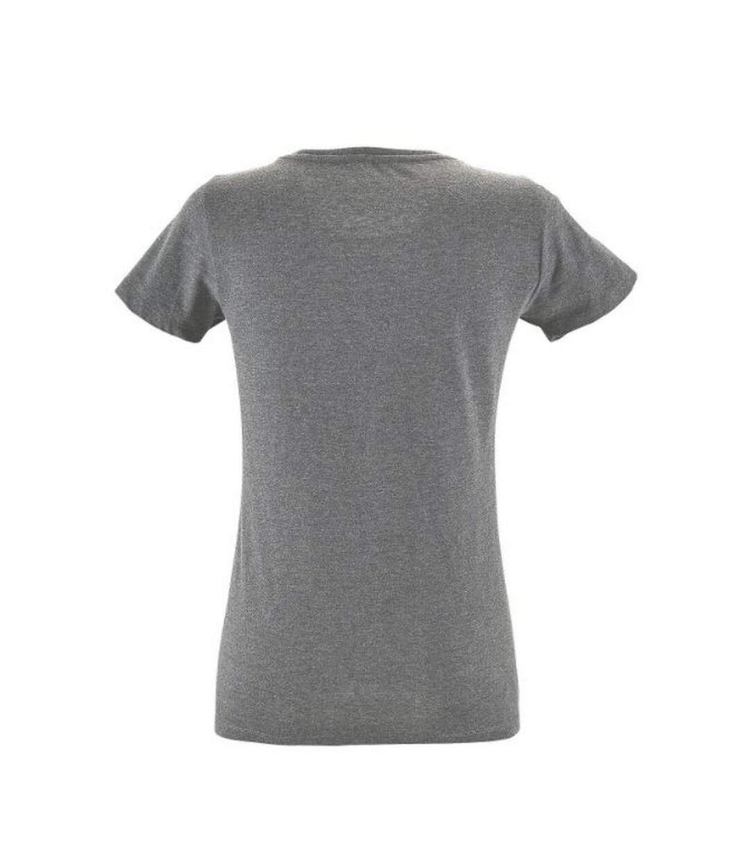 T-shirt regent femme gris chiné SOLS-2