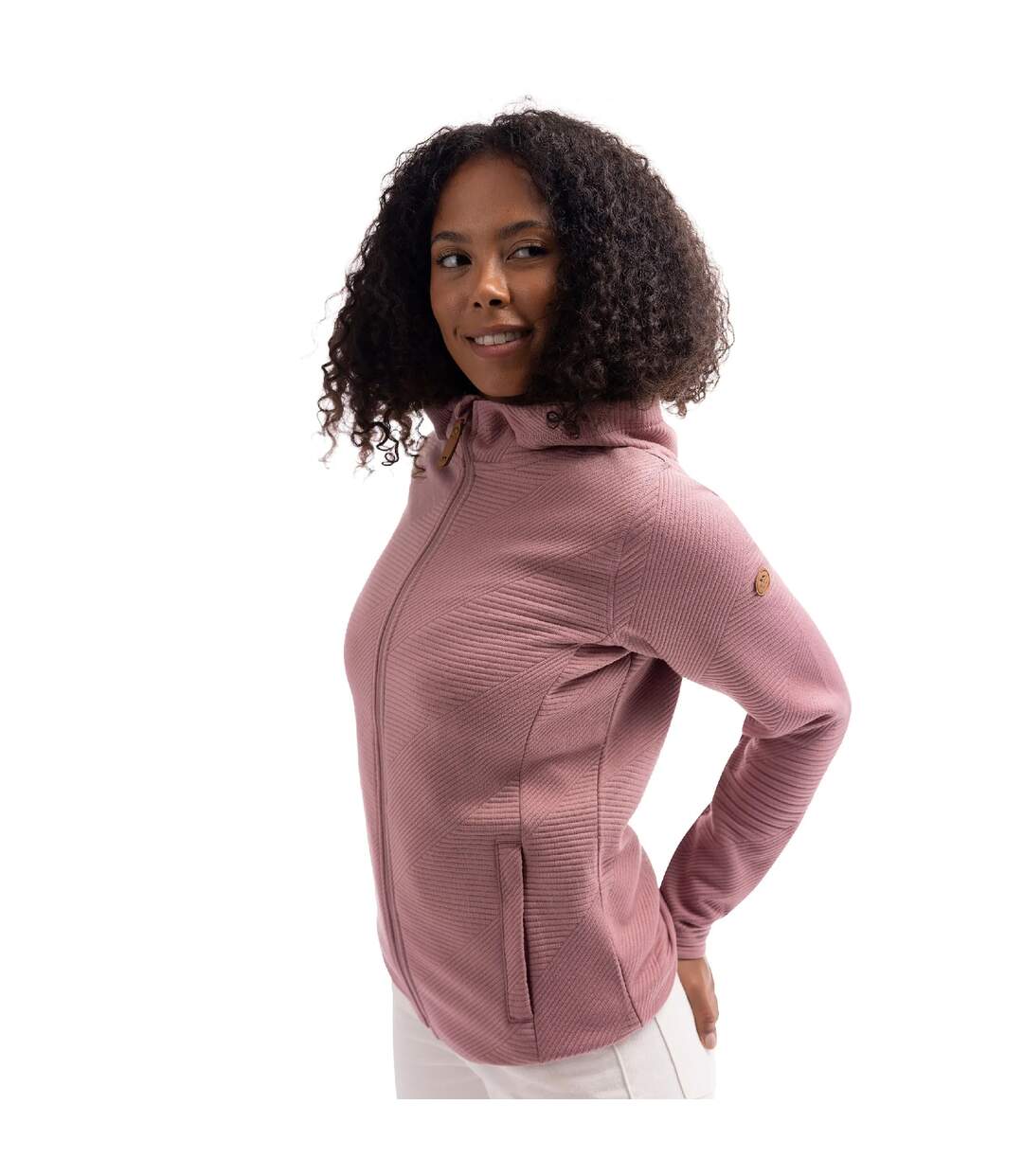 Veste À Capuche Julane Femme Rose Clair Délavé Trespass-4