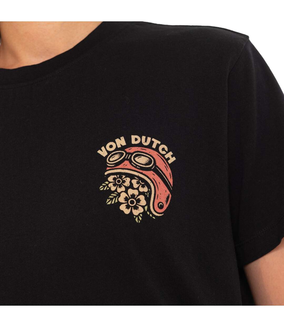 T-shirt femme col rond avec imprimé devant et dos Smoke Vondutch-2