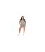T-shirt Court Motif/style Uni Femme Gris Chiné Brave Soul-1
