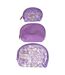 3 Piece Ladies Butterfly Print Cosmetic Bag Set Makeup Toiletry Travel Bags-2