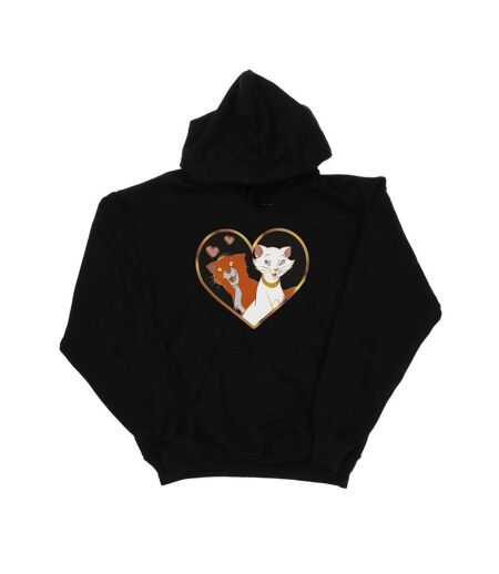 Disney Femmes/Ladies The Aristocats Heart Hoodie (Noir) - UTBI5693