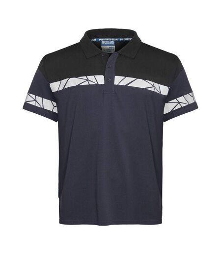 Polo Progression Homme Bleu Marine Noir Projob