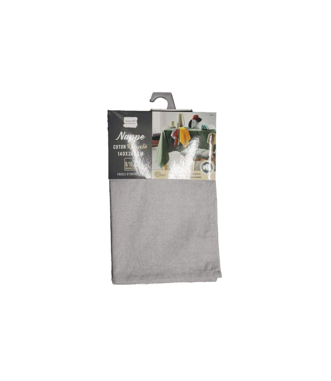 Nappe Rectangulaire Mistral 140x240cm Gris Chiné-3