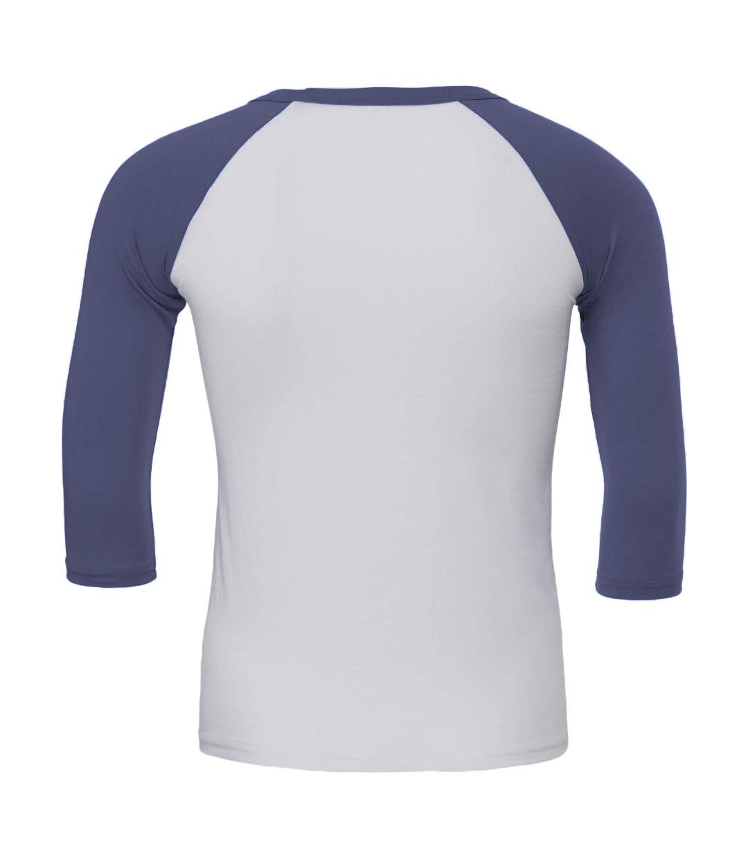 Canvas Mens 3/4 Sleeve Baseball T-Shirt (White/Denim) - UTBC1332-2