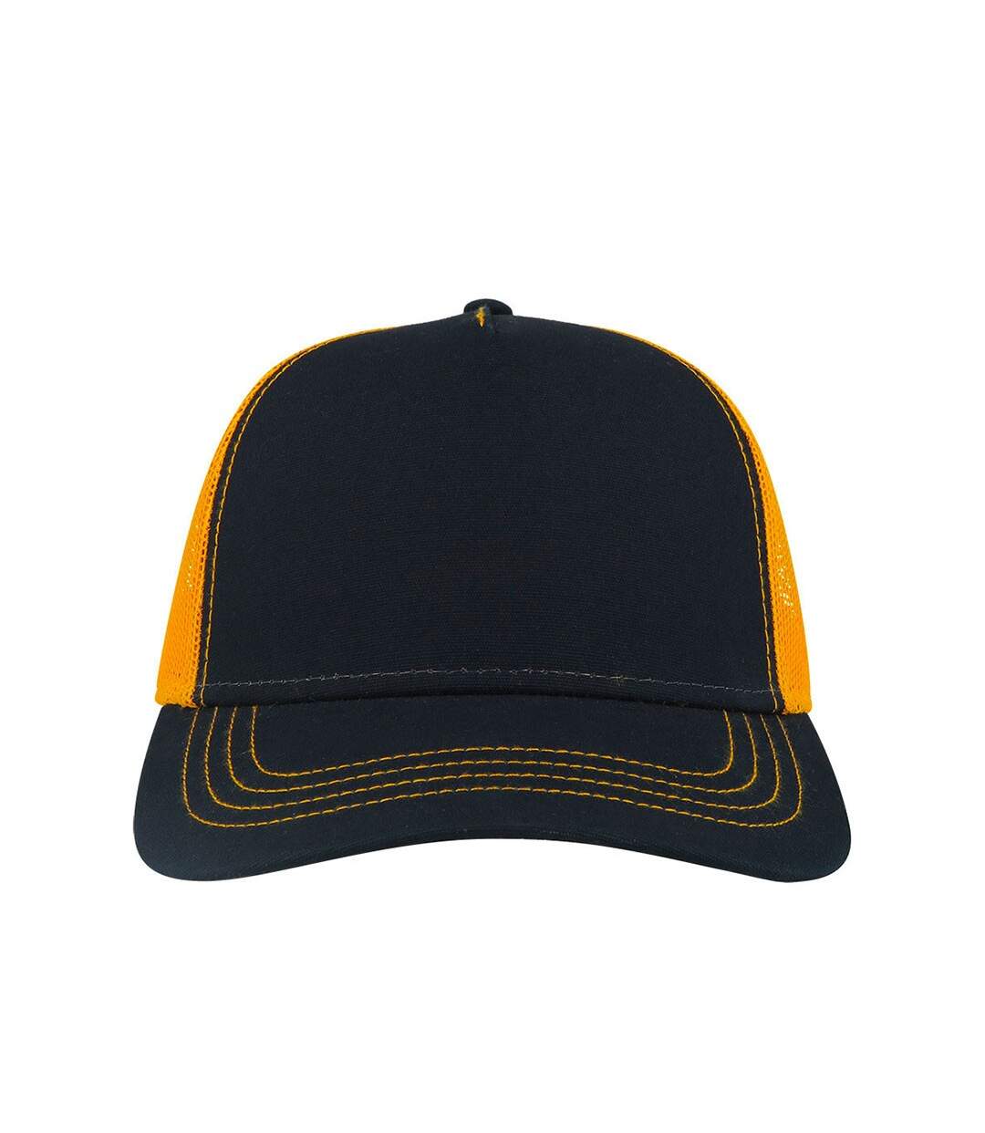 Casquette trucker rapper bleu marine / jaune Atlantis-3