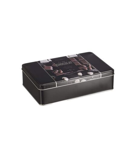 Paris Prix - Boîte à Chocolat Embossée chef 20cm Noir