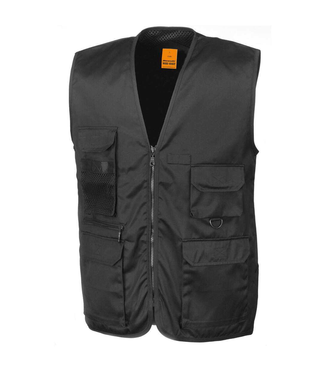 Gilet safari homme noir WORK-GUARD by Result