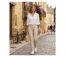 MAYFLOWER VICTORIA1 - Pantalon Femme Beige Stretch : élégance naturelle et confort absolu-5