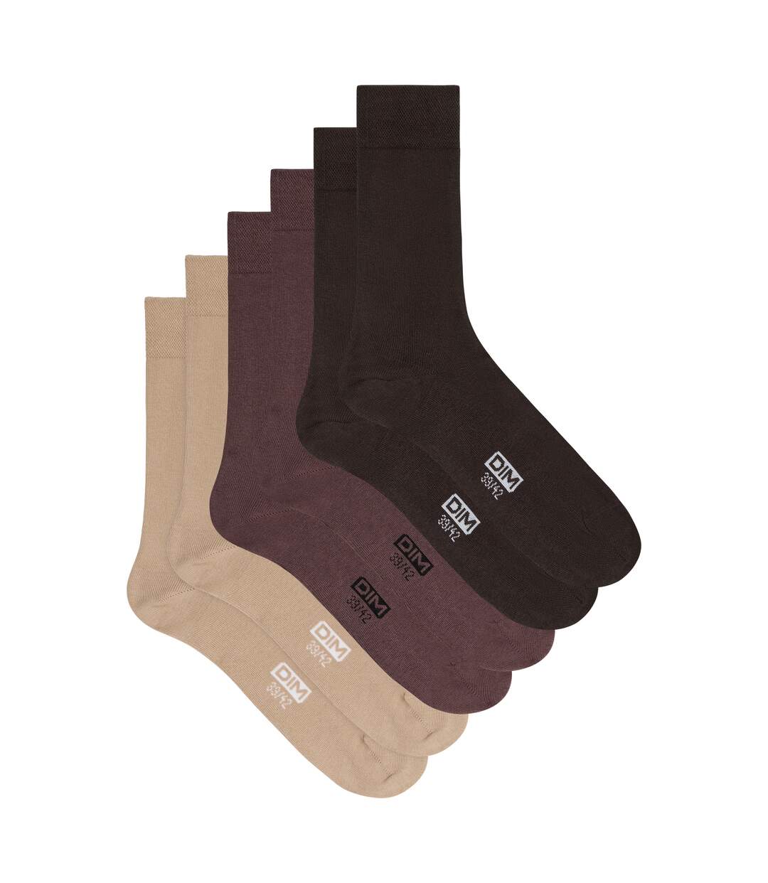 Lot de 3 paires de chaussettes mi-hautes Basique Coton-3