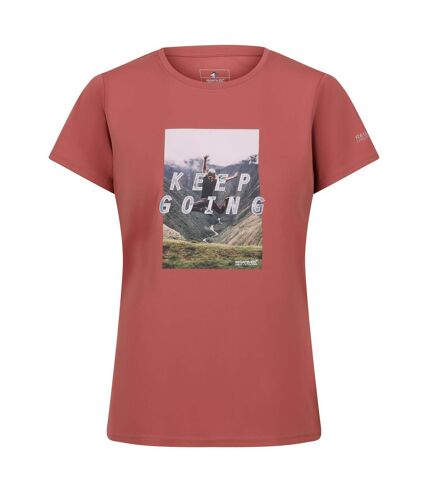 Regatta - T-shirt FINGAL KEEP GOING - Femme (Terre cuite) - UTRG9054