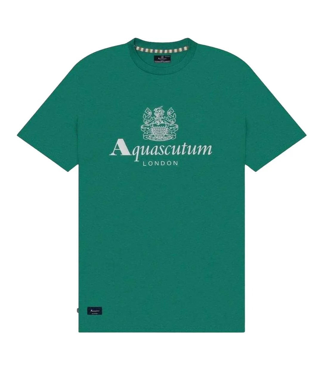 T-shirt Motif/style Gros Logo Bordeaux Homme Vert Vif Aquascutum-2