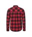 Mens trace flannel long-sleeved shirt red Mountain Warehouse