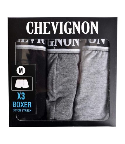 Boxer homme CHEVIGNON Confort et Qualité -Assortiment modèles photos selon arrivages- BOYAN Pack de 3 Boxers Assortiment Gris