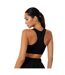 Womens/ladies Core Racerback Sports Bra Black USA Pro-3