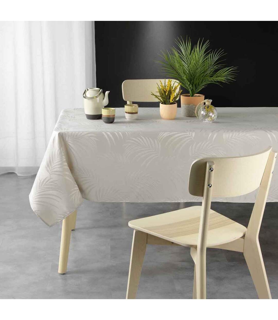Nappe Jacquard Plumette 140x240cm Lin-3