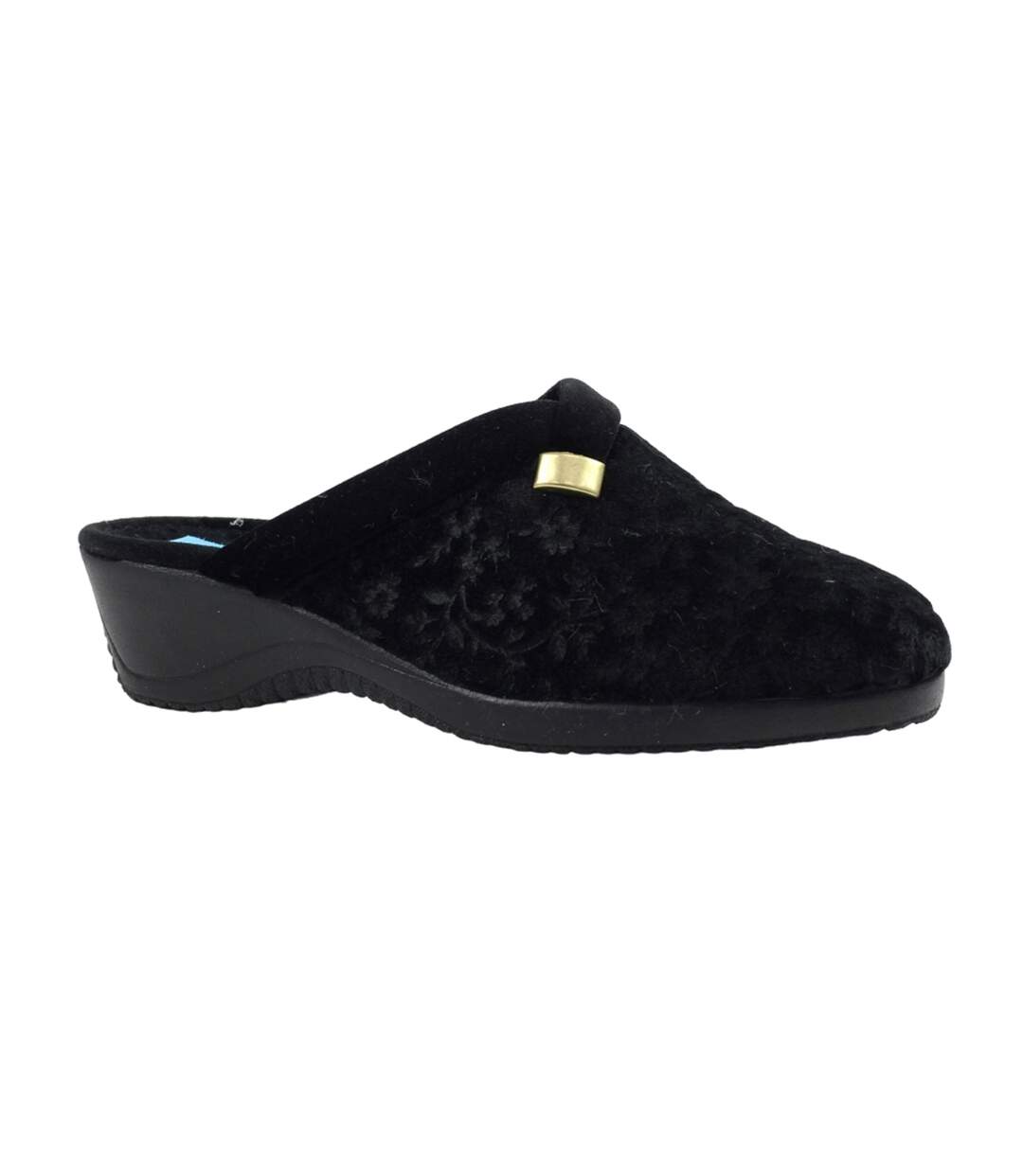 Chaussons mules amaretto femme noir Lunar-1