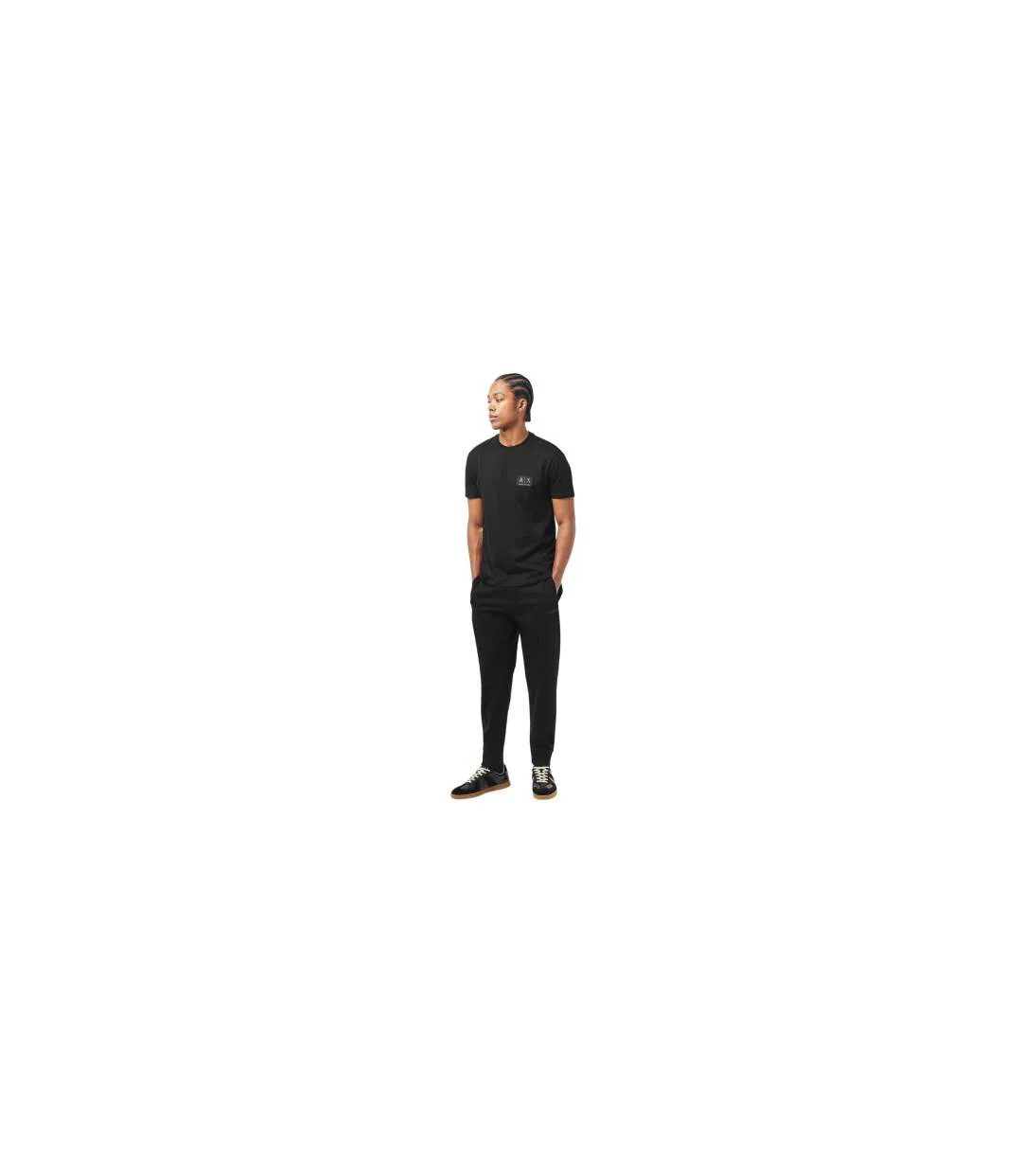 Mens Slim Joggers Black Armani Exchange-1