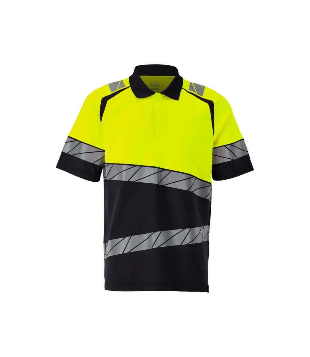 Polo Accelerate Safe Femme Noir Jaune Fluo Mascot-1
