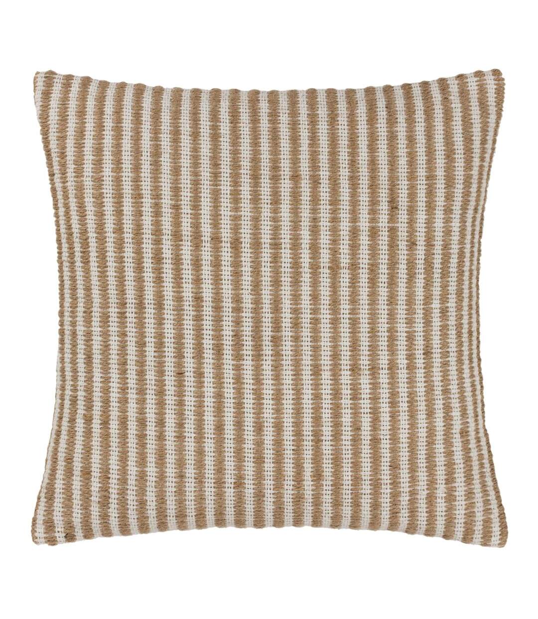 Organik woven stripe cushion cover 45cm x 45cm natural Yard-1