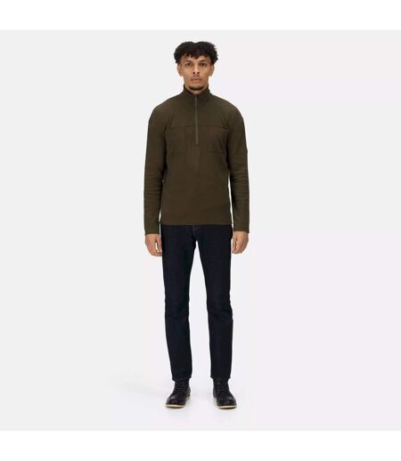 Mens Ferdo Fleece Top Dark Khaki Regatta