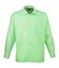 Premier Mens Long Sleeve Formal Plain Work Poplin Shirt (Aqua) - UTRW1081