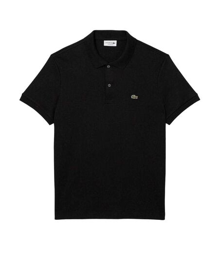 Mens Pima Cotton Short-sleeved Polo Shirt Black Lacoste