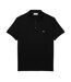 Mens Pima Cotton Short-sleeved Polo Shirt Black Lacoste-2