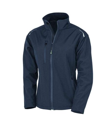 Result Genuine Recycled Womens/Ladies Three Layer Soft Shell Jacket (Navy Blue)