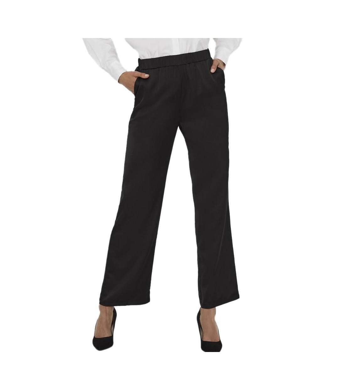 Pantalon fluide noir femme vero moda trousers-1