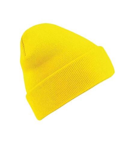 Bonnet À Manchettes Original Pour Adultes, Unisexe Jaune Beechfield