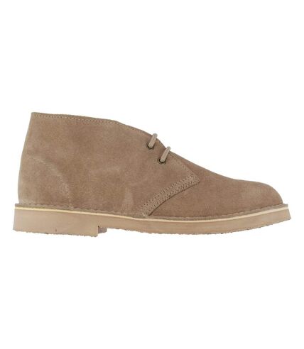 Roamers Adults Unisex Real Suede Unlined Desert Boots (Stone) - UTDF112