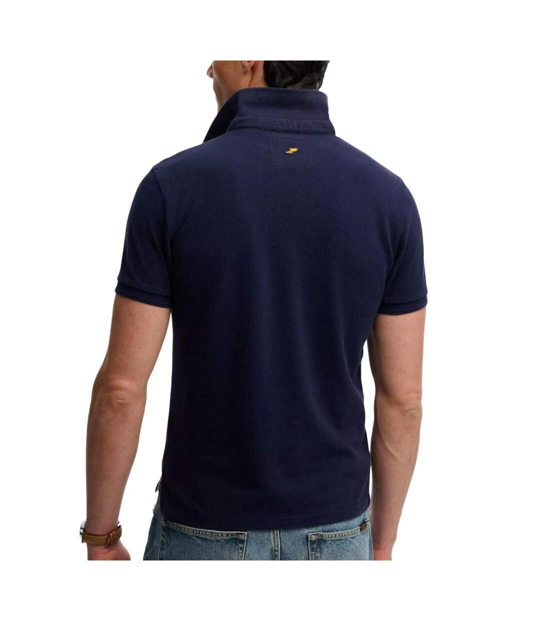 Polo marine foncé homme superdry classic pique-2