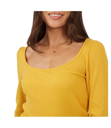 Haut Manches Bouffantes Motif/style Côtelé Femme Tournesol Brave Soul