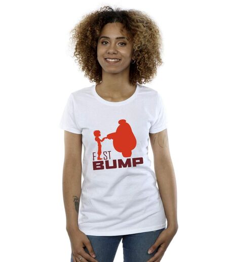 Disney - T-shirt BIG HERO BAYMAX FIST BUMP CUTOUT - Femme (Blanc) - UTBI13338