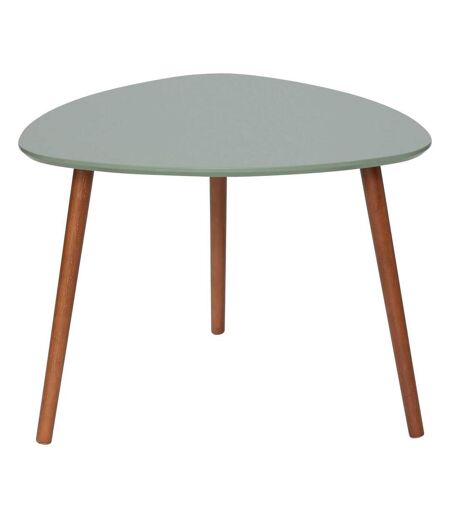 Lot de 3 tables d'appoint design Mileo - Vert, ocre et blanc