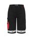 Short De Travail Progression Femme Noir Rouge Projob-1