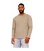 Mens ringspun cotton long-sleeved t-shirt sand Casual Classic