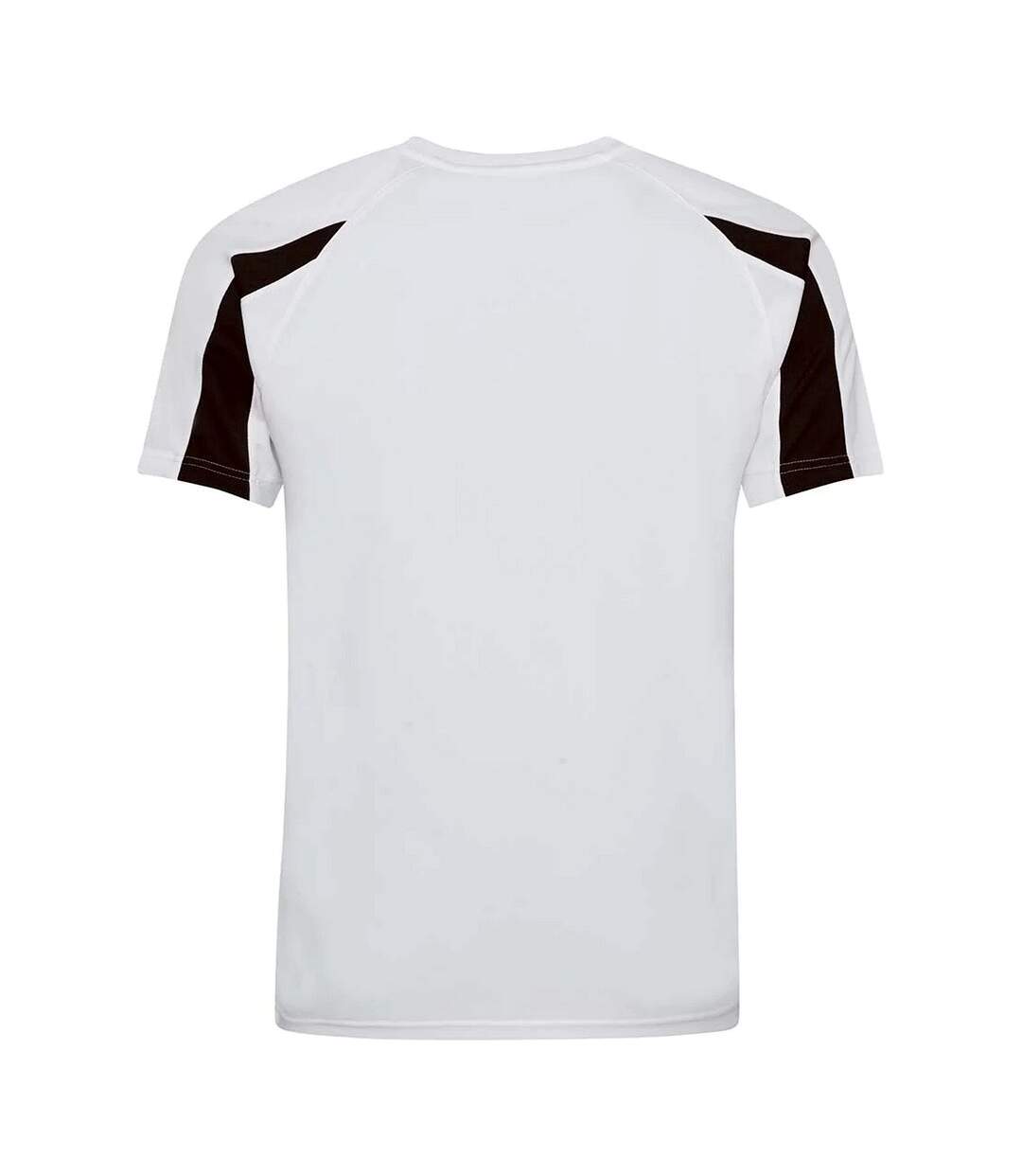 T-shirt homme blanc / noir vif AWDis Cool