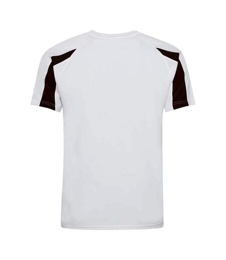 AWDis Cool Mens Contrast Moisture Wicking T-Shirt (Arctic White/Jet Black) - UTPC5918
