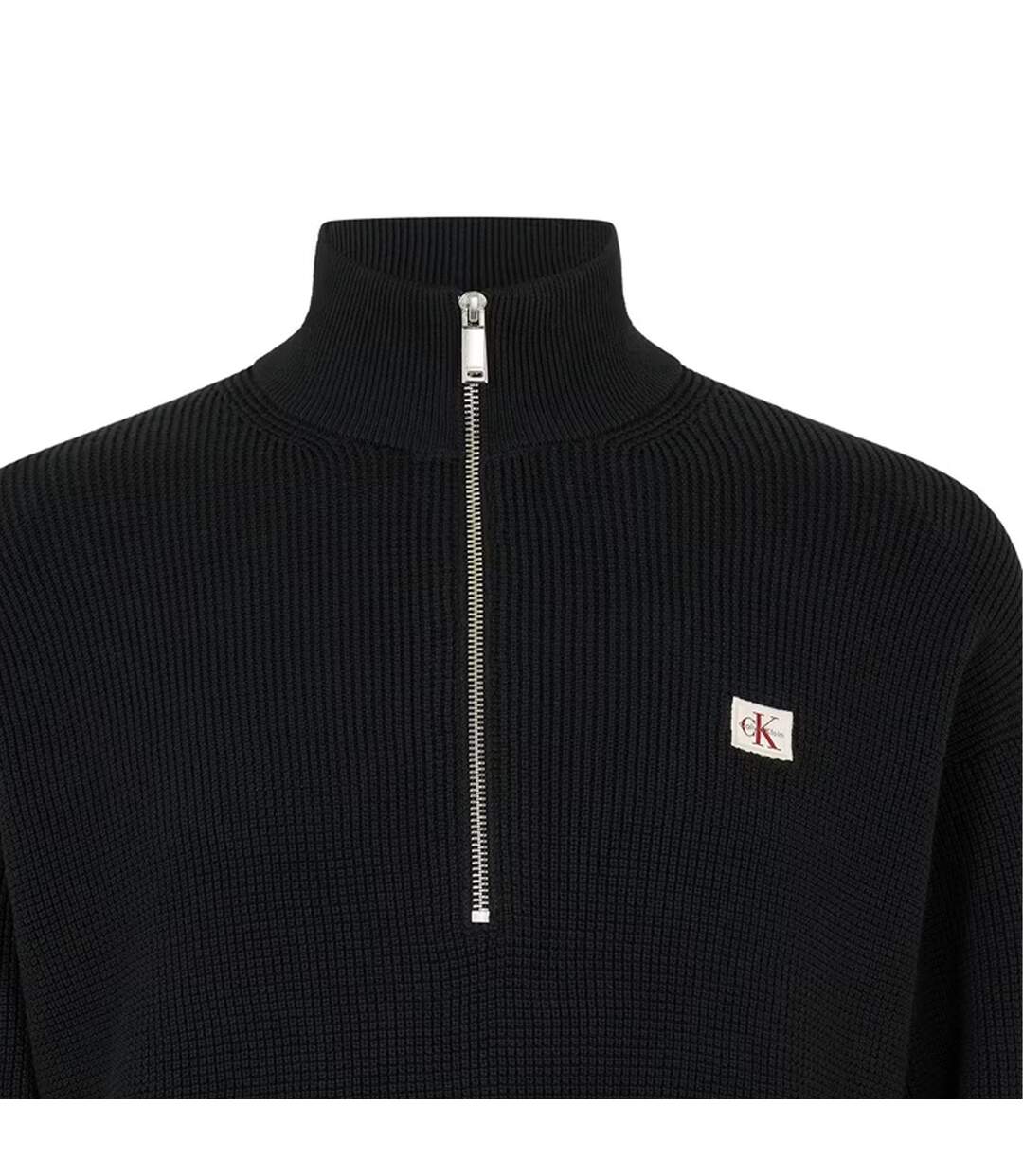 Pull Motif/style Tricoté Homme Noir Calvin Klein-3