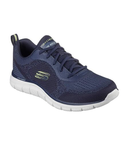 Mens track glendor trainers navy/lime Skechers