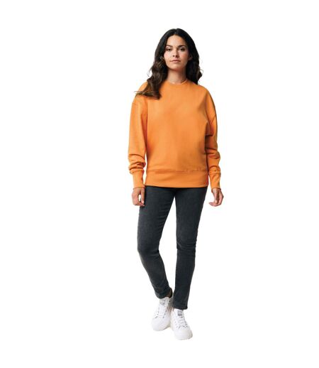 Unisex adult kruger recycled cotton crew neck relaxed fit sweatshirt sundial orange Iqoniq